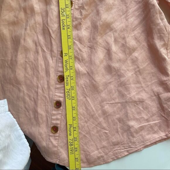 Anthropologie Maeve Peach Off The Shoulder Blouse, Size 10 - Picture 9 of 11